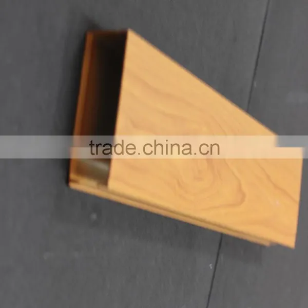 Corrosion Resistance Wood Grain Suspended Metal Linear Ceiling Aluminum Square Tube Screen Tiles photo-5