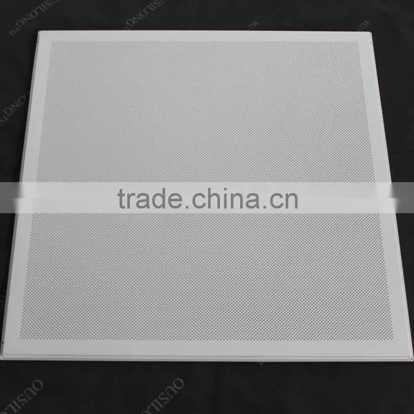 Decorative 1.8mm Perforated Suspended Aluminum Sheet T Bar Metal Ceiling for Building Office 618x618mm photo-2