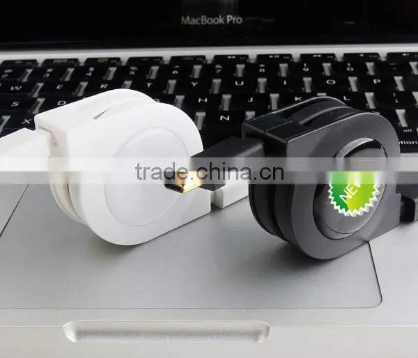 Retractable USB 3.0/3.1 Type-C Male to USB Male Sync Charger Cable photo-2