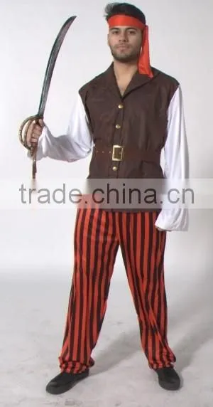 Fancy Men Sexy Cosplay Costume Jack Sparrow Costume Adult Pirate Costume photo-6