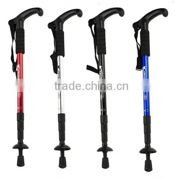 Old Man Outdoor Sports Camping Hiking Pole Walking Telescopic Stick Cane Trekking Ski Poles Climbing Mountaineering Crutch photo-2