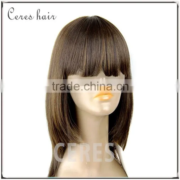 100% Remy Hair Glueless Silk Top Full Lace Wig F4/30 Mixed Color Silk Top Full Lace Wig Silky Straight Realistic Full Lace Wig photo-2