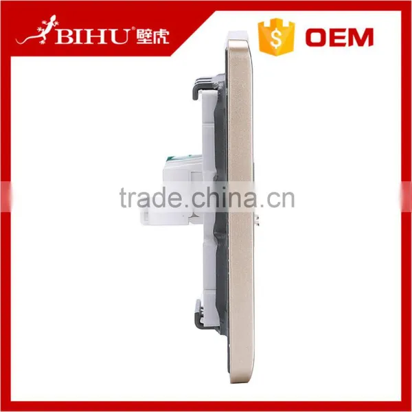 PC Brushed Stainless Steel Material Network Computer Wall Socket Rj45 Wall Outlet photo-4