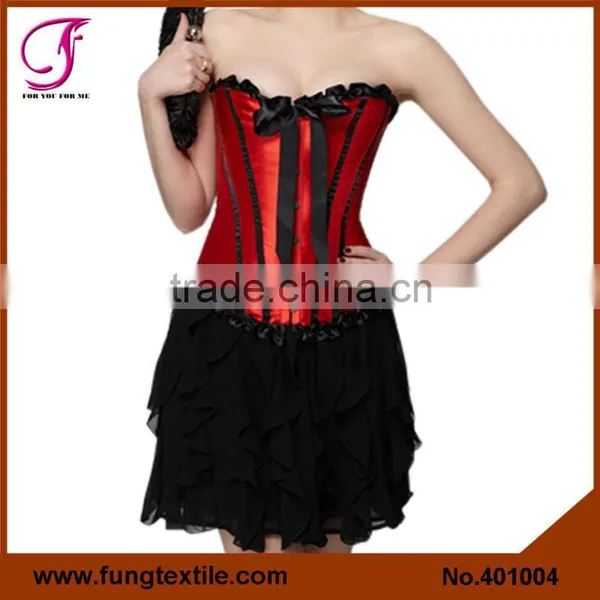 401002 Woman Satin Overbust Steel Boned White Orchard Corset photo-5