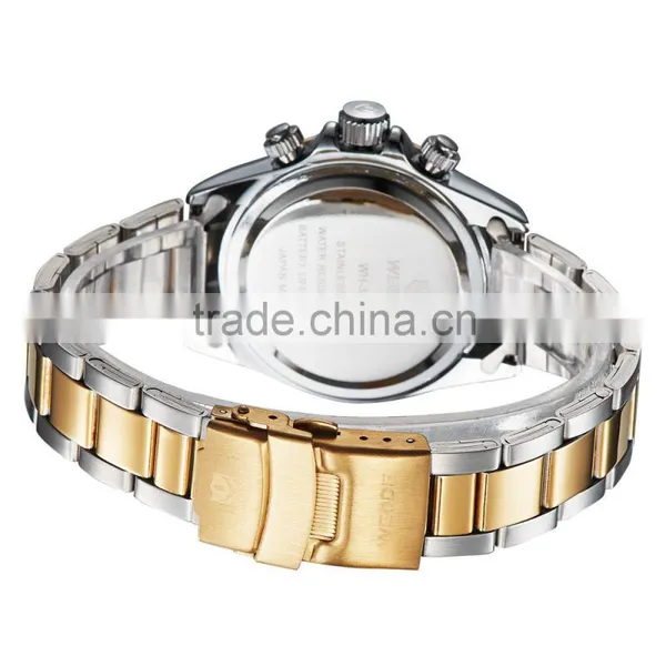 WEIDE Watch Stainless Steel Alarm Luxury Quartz Image Watch Price WH3309 Gold Watch photo-6