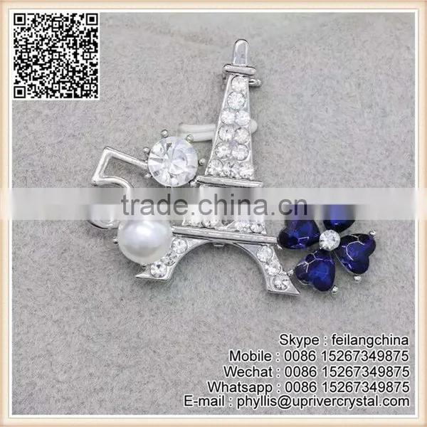 Blue White Diamond Crystal Brooch Pin For Boy And Girl Costume photo-5