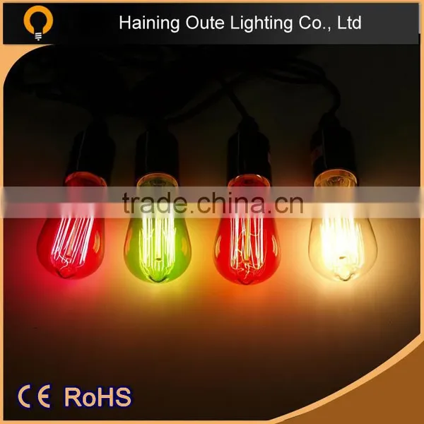 Party Decoration E26/E27 40W 60W ST64 Squirrel Cage Antique Decorative Filament Edison Bulb photo-3