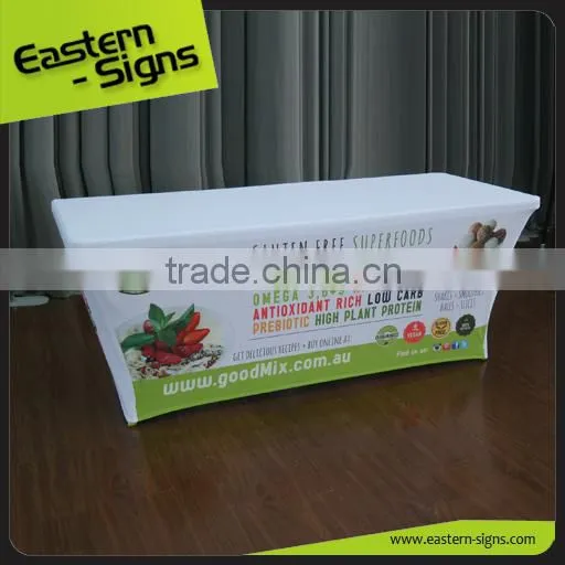 Trade Show Advertising Transfer Printing Polyester Full Color Table Cloth photo-2
