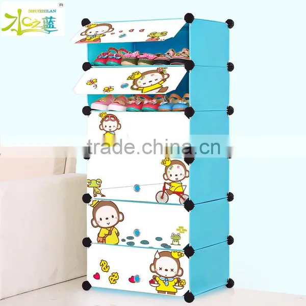 Home Furniture Baby Room Assemble Cartoon Large Shoe Storage photo-3