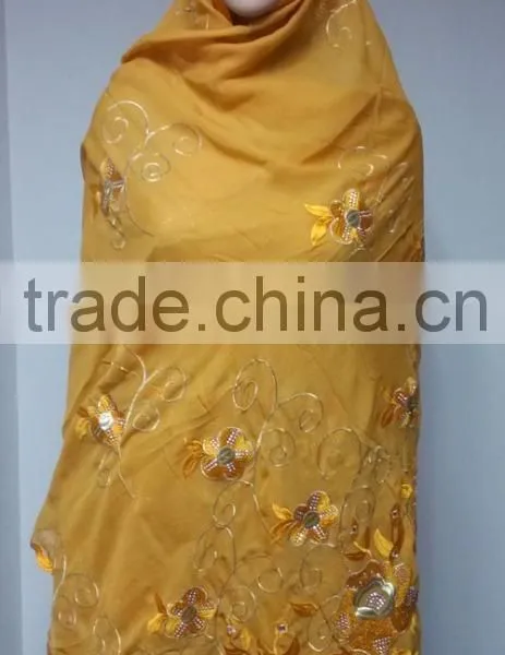 CSF-0120 (13) Yellow Africa Scarf Embroidered Muslim Scarf/shawls/wrap/pashmina Muslim Scarf