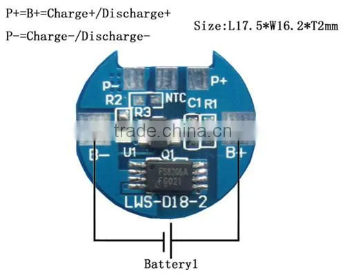 Bms for 1s Lifepo4 Battery 3.2V Battery Management Sistom