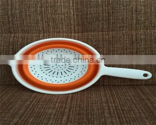 Foldable Colander With Handle Quality Plastic Collapsible Colander