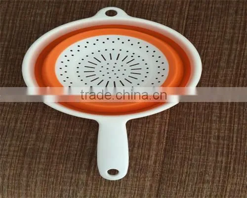 Foldaway Colander Foldable Colander Round Plastic Strainer photo-2
