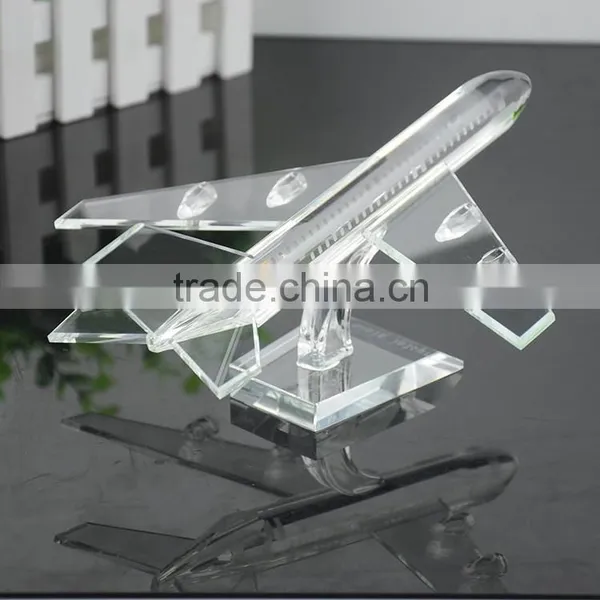 Pure Clear Crystal Propeller-driven Aircraft/airline/Boeing Aeroplane for Crystal Transport Models With Engraved (R-1051 photo-3