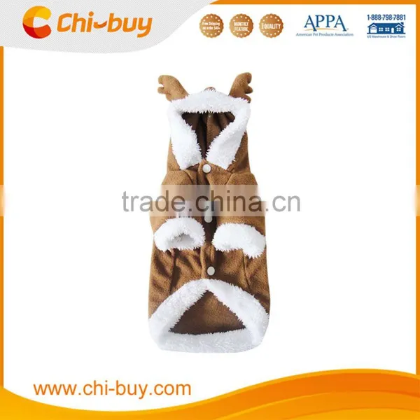 Chi-buy Cosplay Christmas Polar Fleece Elk Dog Pet Clothes For Autumn & Winter