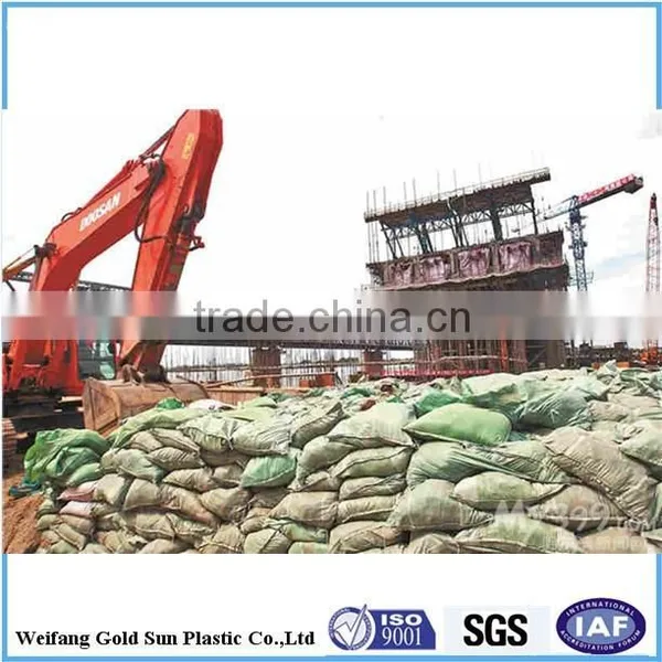 Russian Building Garbage Green Woven Geotextile Sand Bag pp Sand Bag
