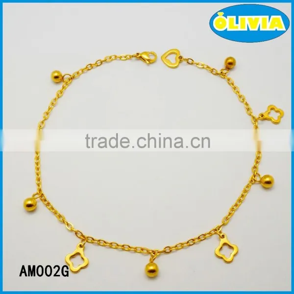 Olivia Jewelry Hot New Body Jewelry Stainless Steel 18k Gold Anklet For Girls photo-2