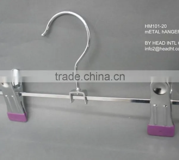 The HEAD Metal Hanger ,plastic Plated One Bar Clips Hanger for Pants Simple Hanger Best Price photo-2
