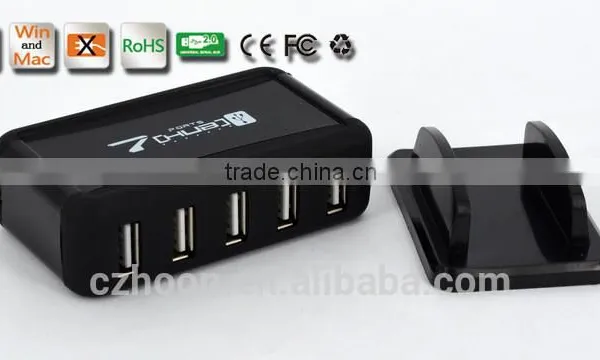Portable Usb2.0 7 Por Hub, 480MBPS 7 Port Usb 2.0 Hub From Usb Por Hub Suppliers, Good for Gifts photo-5