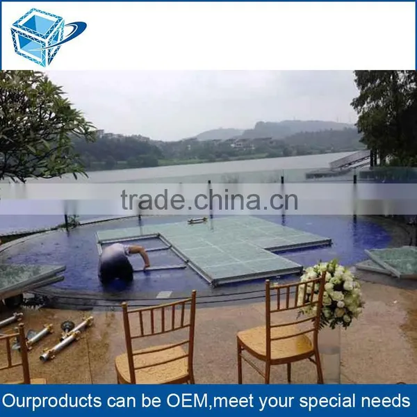 Mobile Glass Stage,Outdoor Wedding Glass Platform,Aluminum Platform Adjustable photo-3