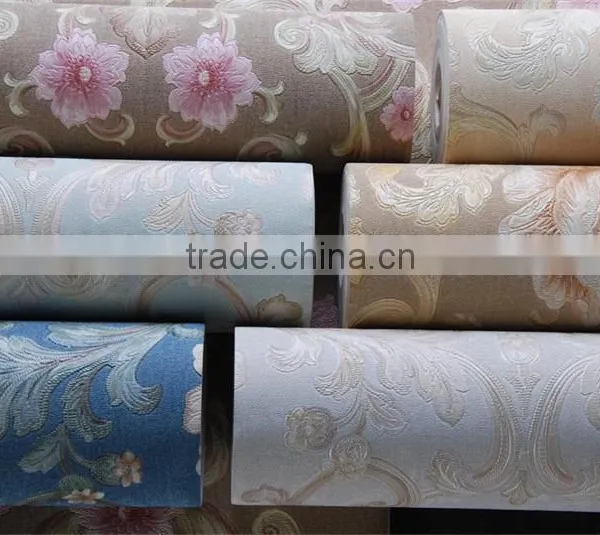 Best Selling Interior Decoration Korean Wallpaper With Big Flower photo-2