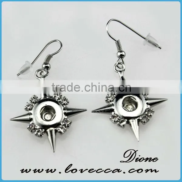 Cheap Wholesale Fashion Women Silver Alloy Setting Crystal Fancy Earrings photo-2