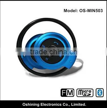 Popular Blue Delicate Mini Foldable Bluetooth Stereo Headphone With TF Card(OS-MINI503) photo-2