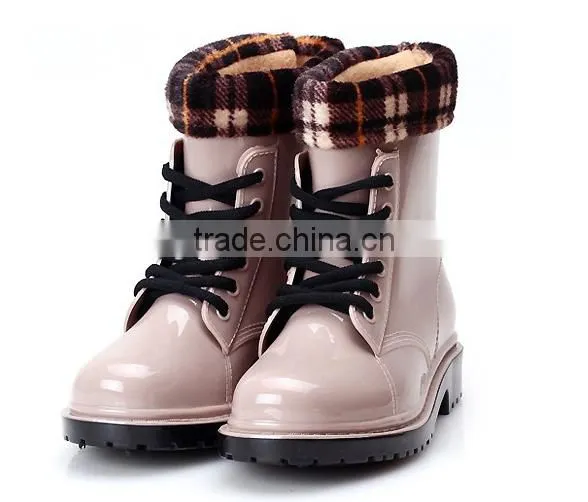 Women Printing Rain Shoes Hiking Boots photo-3