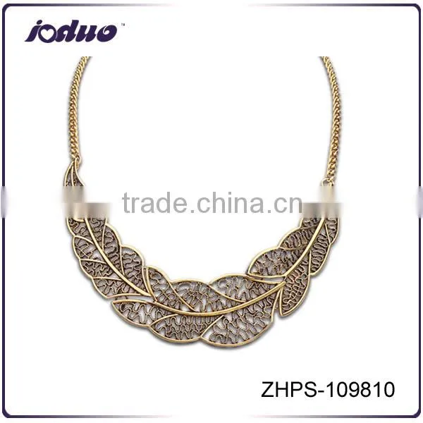 Fashion Jewelry Wholesale Simple Hollow Leaves Necklace