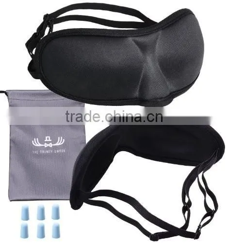 3D Sleeping Eye Mask, Eye Sleep Mask,3D Eye Mask With Earplugs, Silk Sleep Mask EM-008
