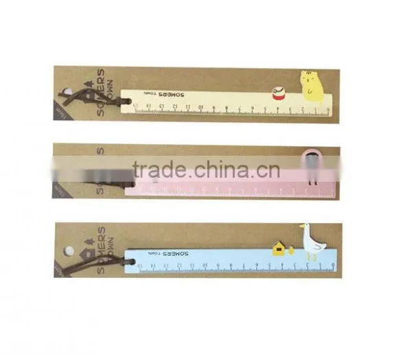 Wooden Somers Town model ruler/wooden crafts primary students ruler stationery promotion gifts