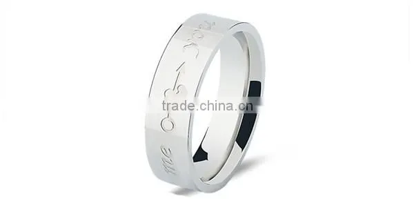 4mm-6mm Engrave LOVE Classic 316L Stainless Steel Wedding Band Ring for Lover photo-2