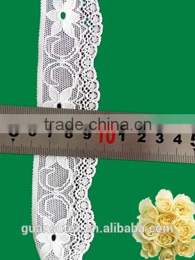 White French Chantilly Lace Trimming Nylon Bridal Lace Trimming photo-2