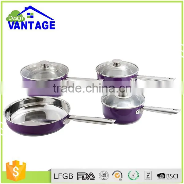 Hot Item Red Color 7pcs Cookware Set Stainless Steel Cookware Kitchen Ware Set photo-4
