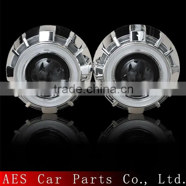 AES Bixenon Hid Projector Car Projector Lamp 35W DOUBLE ANGEL EYE photo-3