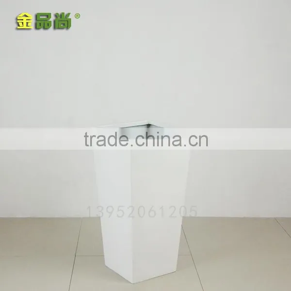 Matt Grey Inclined Beautiful Glass Fiber Planters photo-6