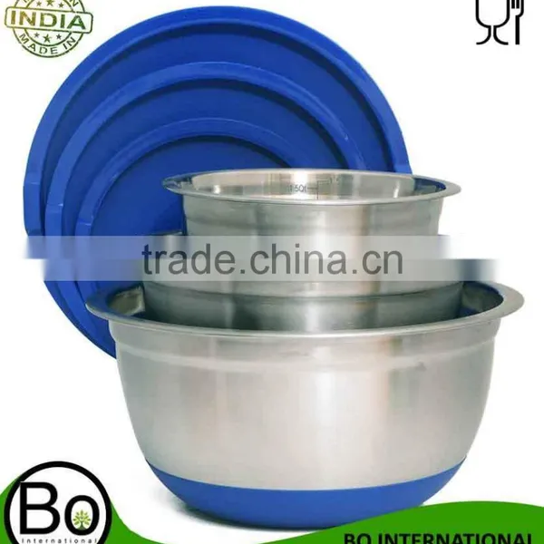 4pcs Stainless Steel Mixing Bowl Set With Measuring Scale photo-3