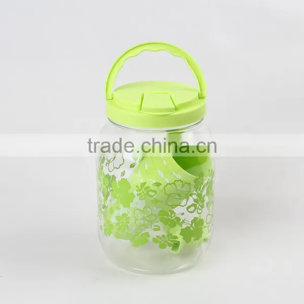 Wholesale Hot Sell Plastic Green Juice Dispenser Juice Jar Whit One Bibcocks With Five Cups for Store Beverage photo-5