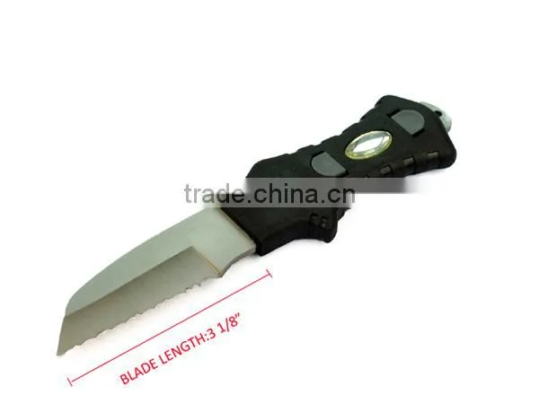 420 Stainless Steel Serrated Point BC Yellow Diving Knifes Survival Knife photo-2