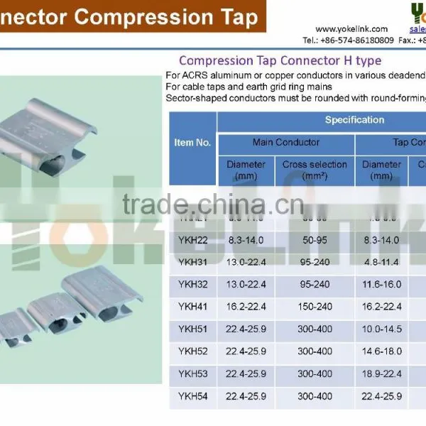 Aluminum Compression Tap Connector H Type photo-4