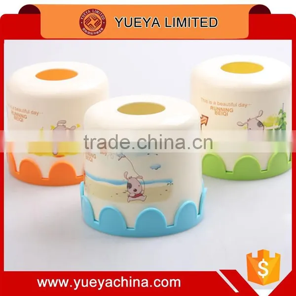 Household Round Tissue Box Container With Lace Decor photo-2