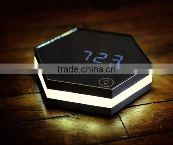 Mirror Alarm Clock Multi Function Image Digital Alarm Clock Thermometer Alarm Clock LED Mirror Nightlight Clock photo-3