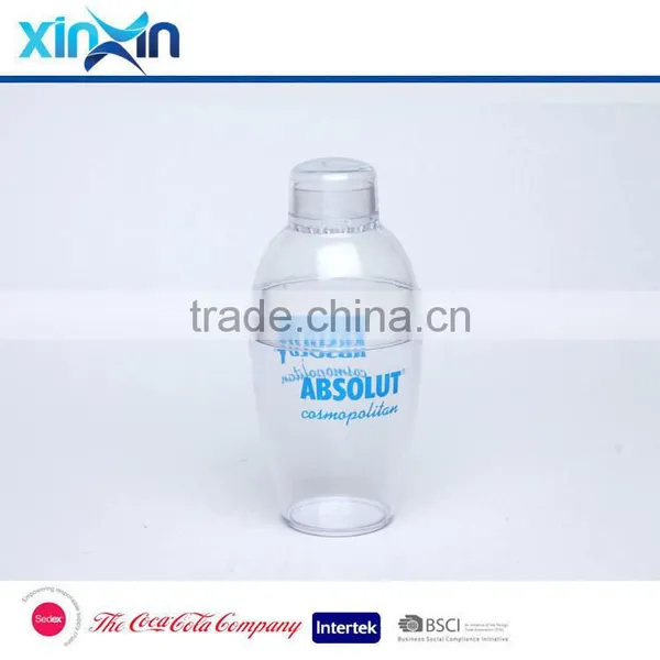 Small Clear Transparent Hard Plastic Cocktail Shaker photo-2