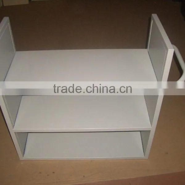 Metal Steel Mobile Book Cart Book Carrier Conveyor photo-3