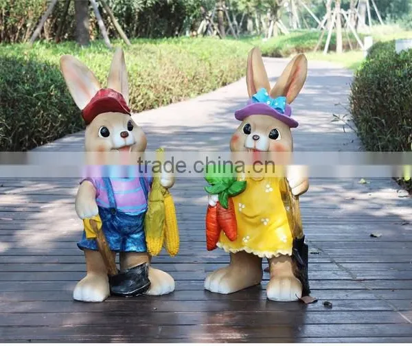 Animal Garden Sculptures Lawn Decoration Lovely Rabbit Statue photo-5