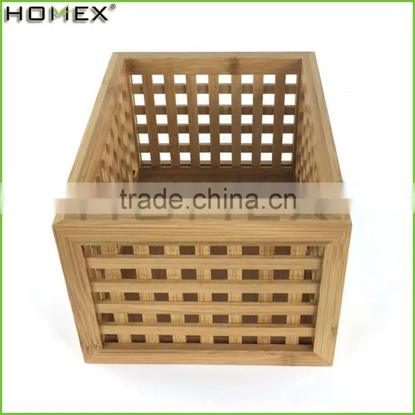 Handmade Bamboo Bin Fruit Storage Crate Homex BSCI/Factory photo-2