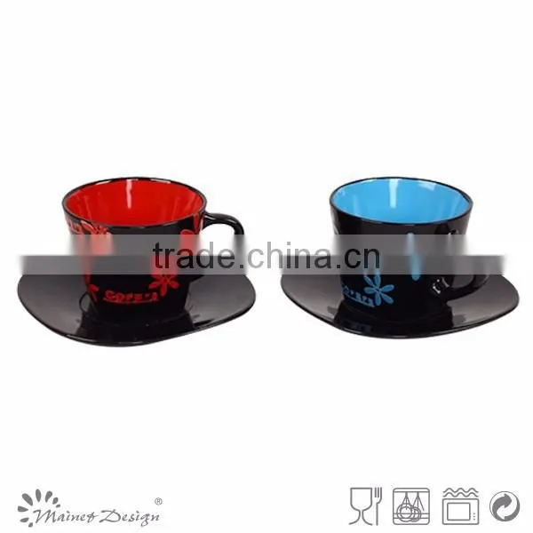 Cheap Bulk Ceramic Tea Cups, Wholesale White Porcelain Custom Printed Ceramic Tea Cups and Saucers photo-5