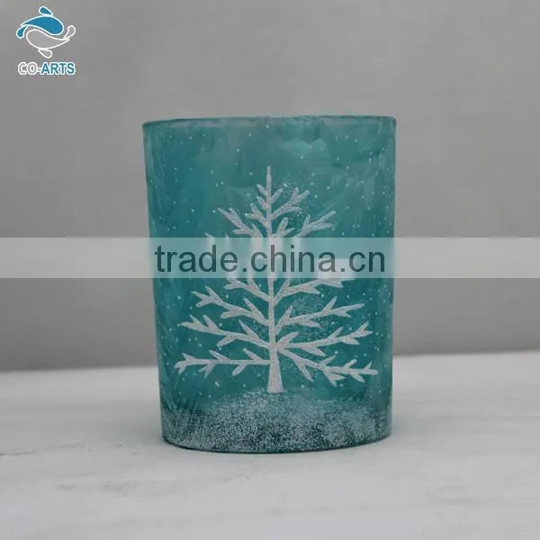 Luxury Design Green Tree Pattern Home Decoration Glass Crystal Gift Craft