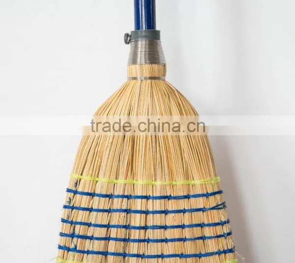 Brooms Factory in China, Garden Tool Long Wood Handle Broom Grass Brooms photo-2