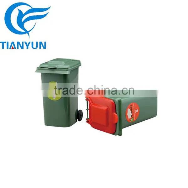 promotional plastic mini table trash can pencil holder